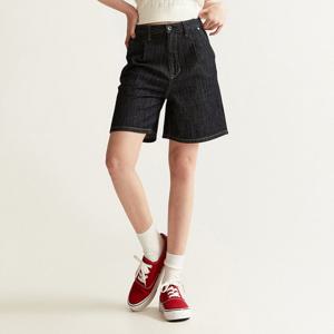 [후아유]여성 쿨라이트 원턱 데님 쇼츠 (WHTJD2452F-T)