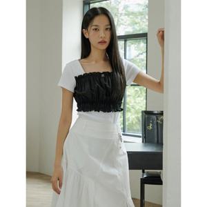 [에고이스트][RE]뷔스티에 배색  반팔 TS ER3CH773