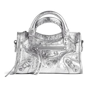 발렌시아가 르 시티 미니 메탈릭 가죽 토트백 8063952AA9R 8122