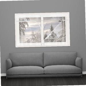 방풍비닐 창문용(200x120cm) 베란다창문 외풍차단커튼