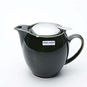제로재팬 도자기 라운드 티포트 350ml 안티크그린