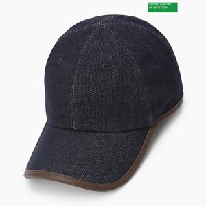 베네통 레더 파이핑 데님 볼캡 BCCPA1611