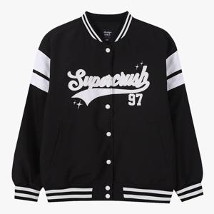 [더데이걸]내피 탈착 블랙 박시 야구점퍼 TGJA26101 [모다아울렛