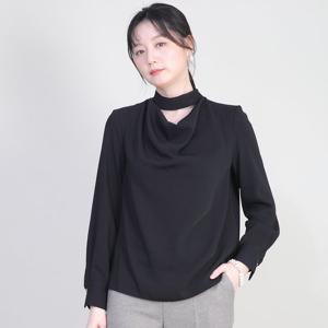 애비뉴투지 엄마옷 초커 넥트임 드레이프 봄 가을 긴팔 정장 블라우스 B01620