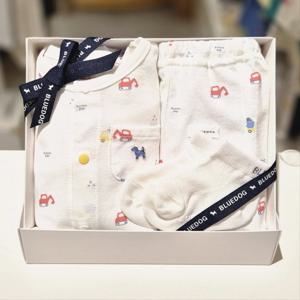 블루독베이비 10 26SS(WH)붕붕카뱀부내의메쉬양말세트(백일돌아기옷) (04617005421)