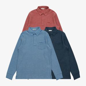 [크로커다일남성]우븐 서커 주름지 제천 카라티 CDAABT1451_JJ