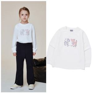 빈2 BA14TS01WT 아동 여아 럭키 밤비 화이트 티셔츠 초등 2026년 봄상품