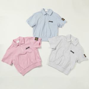 [지프키즈]나침반 와펜 카라 반팔맨투맨  KO2TSU164