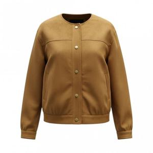 페이지플린  (F6AJP002) 노카라 똑딱이 스웨이드 자켓