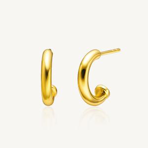 수앤진골드 베이직 커브 귀걸이 24K 순금