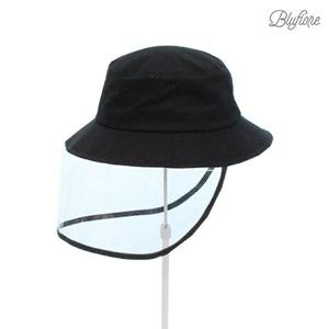 [블루피오레] 숏챙 블랙 벙거지 비닐 캡모자 BFH753