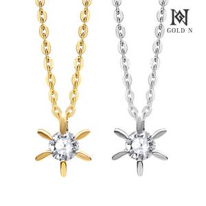 골드앤 14K 스타 1부 다이아 목걸이