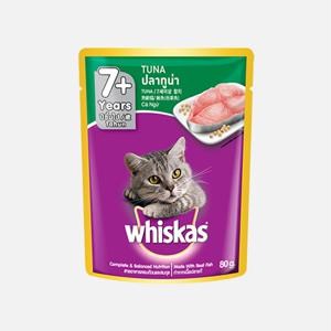 위스카스 시니어 참치 파우치 80g
