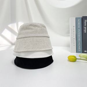 [옷자락]여자 여름 와이어 챙 린넨 심플 벙거지 모자