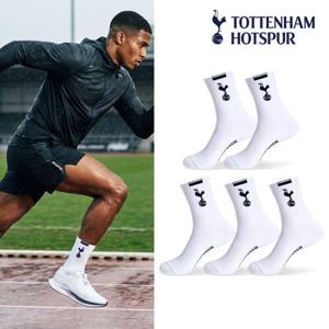 토트넘 넥배색 중목양말 5P_WH
