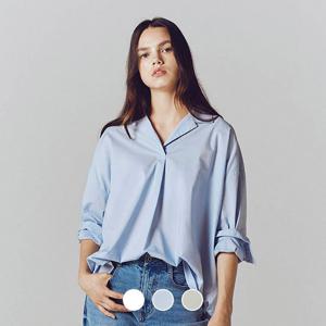 [지오다노/본사] 342906 여 포플린 루즈핏 셔츠(더블 칼라)