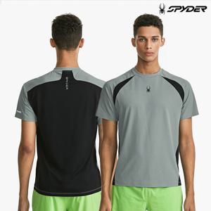 [스파이더] 남성 트레이닝 프로웹 배색 포인트 티셔츠 SPGFCNRS202MLBL