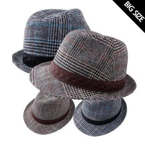 FW 빅사이즈 울 체크 중절모 2color 어르신 겨울 페도라XL/22595