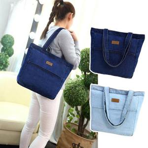 유행없는 청패션 캐주얼 숄더백 데님가방 데님백