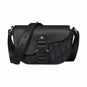 (명품) 디올 SADDLE 스트랩 파우치 블랙 오블리크