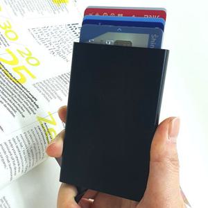 슬라이드 자동카드지갑남자 여자 반지갑 사원증