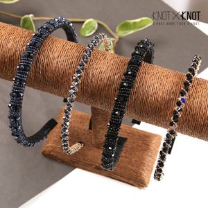 [KNOTXKNOT] 2종 세트 핸드메이드 진수 비즈로 감은 헤어밴드