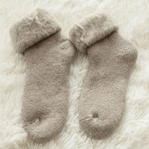 양기모털양말 - 두툼한 겨울 보온 후리스 방한양말 겨울양말