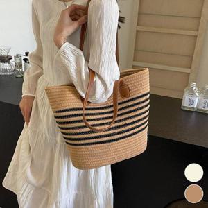 여름 여성가방 밀짚가방 대용량 왕골백 로프 숄더백