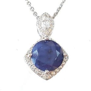 [블루케이] a급사파이어 원석 목걸이240603-03탄생석