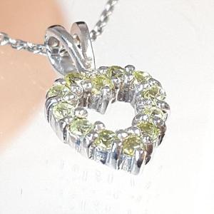 [블루케이] 하트페리도트 원석목걸이240604-13탄생석