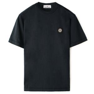 23FW 스톤 가슴패치 라운드 반팔티 블랙 791524113 A0029