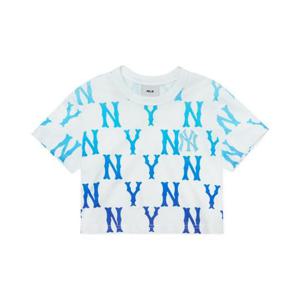 [택가/89000] MLB 여성 모노그램 크롭 티셔츠 GB3FTSM6123-50BLS