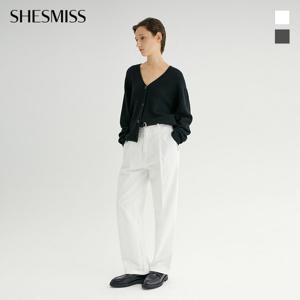 [쉬즈미스] [EXCLUSIVE] 코튼 핀턱 테이퍼드 팬츠_SAWSLO43010