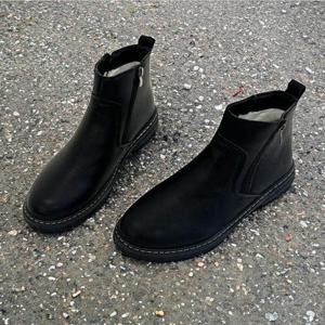 [라일리] Rly 양쪽 지퍼 포인트 보온성 좋은 털안감 남성 첼시 부츠