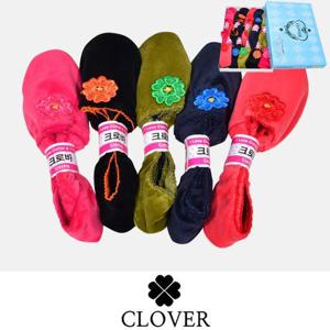 따뜻한 착용감 꽃자수 숙녀 덧신 0553lw