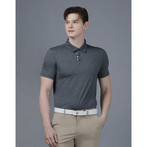 닥스 골프 25SS차콜 체크 디테일 냉감 반팔 카라티 DGTS5B902CG