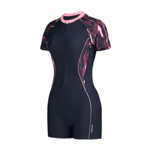 [레노마수영복]여성 넥 반팔 하프집업 2부 반신 수영복LS2F885