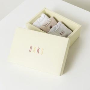 [닥스] 면혼방 자수장식 페이크삭스 3족세트 DBSS5E231WT