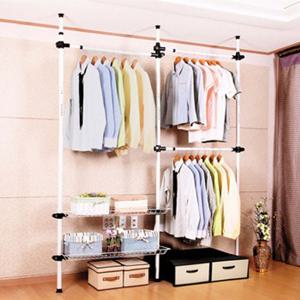 바구니선반 고정식행거 902 (2단바구니)