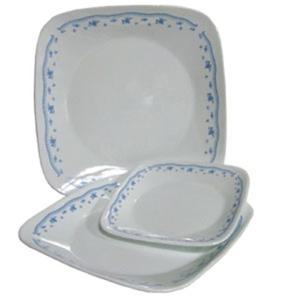 코렐 모닝블루 사각접시 소 요리 플레이팅 식사라 식기 주방식기 주방접시 부엌접시 심플한접시 심플접시