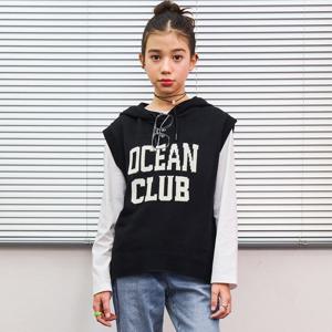 [오션스카이] 여아 후드 니트조끼-EAJG7351B03