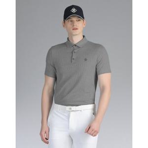 닥스 골프 25SS 선물BEST 블랙 DAKS 투톤자카드 반팔 카라 티셔츠 DGTS5B314BK