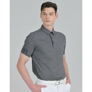 닥스 골프 25SS PREMIUM 차콜그레이 멜란메쉬 반팔카라 티셔츠 DGTS5B451CG