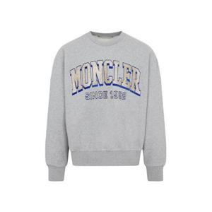 Moncler 로고 프린트 크루넥 스웨트셔츠 8G00019M2642 984GREY TP944824017