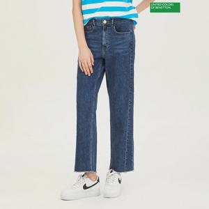 베네통 와끼 절개 와이드 데님팬츠 BADP08341_IN