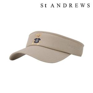[세인트앤드류스]공용 테디베어 자수 썬바이저 (831E1CPA01BG)