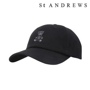 [세인트앤드류스]공용 테디베어 자수 볼캡 (831E1CPA02BK)