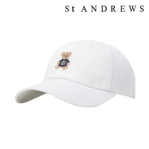 [세인트앤드류스]공용 테디베어 자수 볼캡 (831E1CPA02WH)