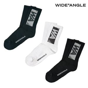 [와이드앵글] WMU25S01 남성 TO 레이 로고 크루 삭스