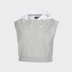 [와이드앵글]CO 우븐 믹스 후드 슬리브리스 LWWU24252